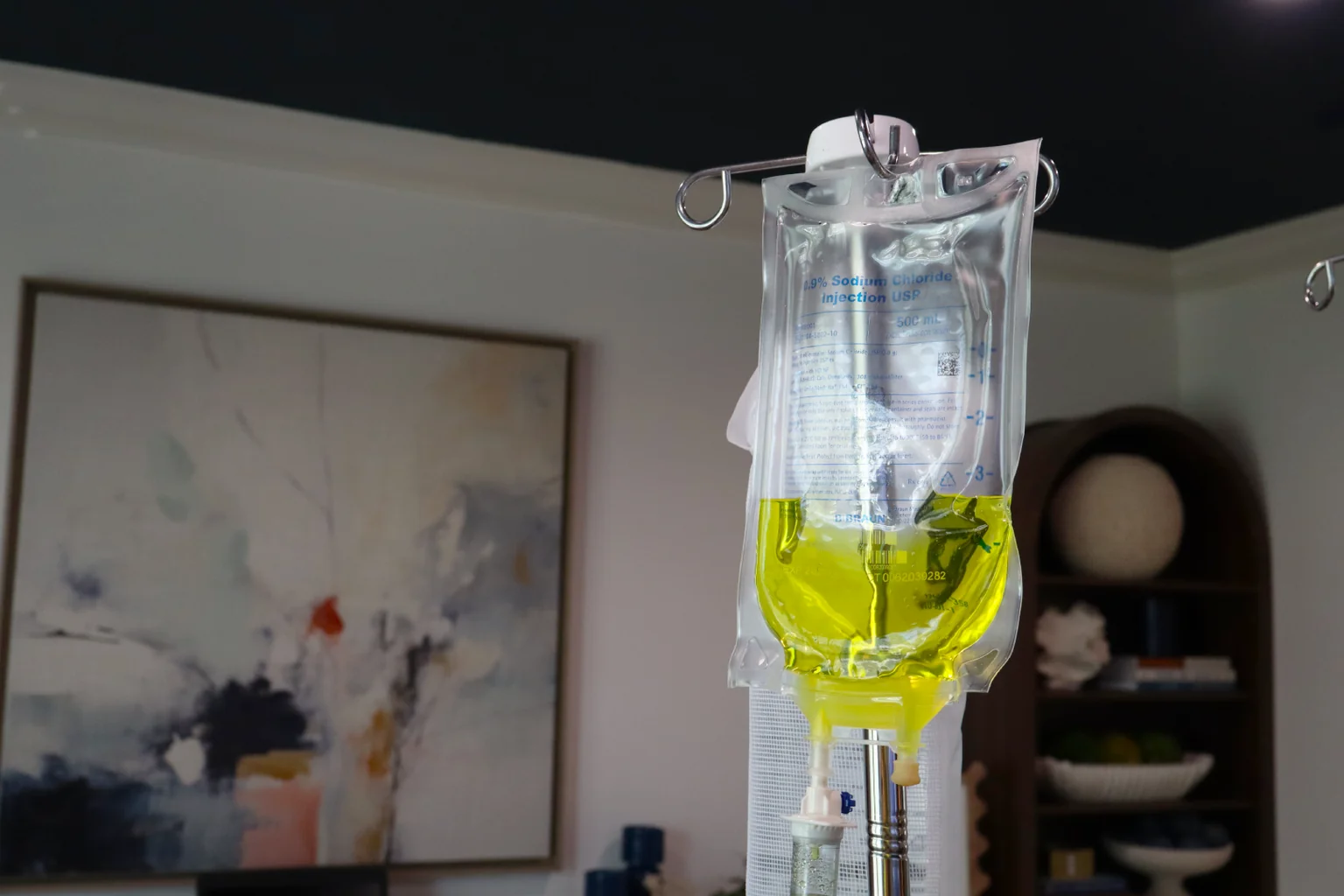 Patient receiving a customized IV nutrient drip at AgeRejuvenation in Brandon, FL