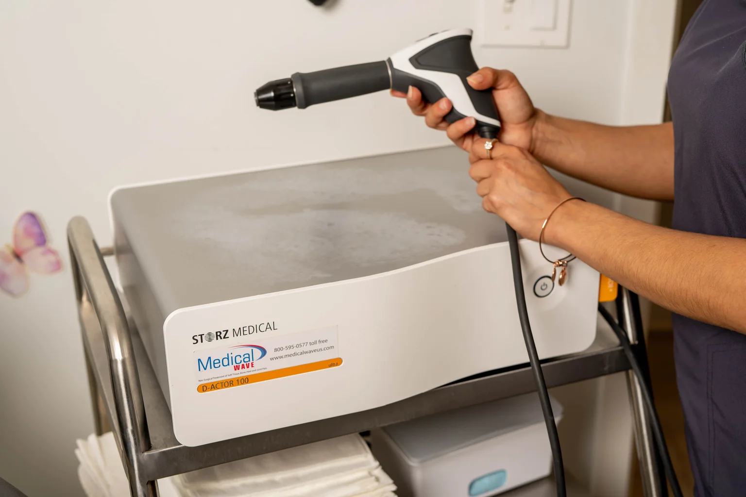 Shockwave therapy session in progress at AgeRejuvenation in Brandon, FL